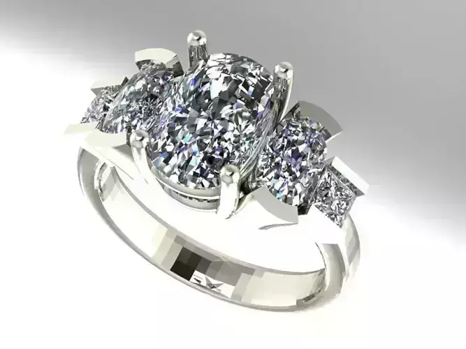 3 stone engagement ring