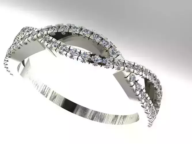 Twist diamond band