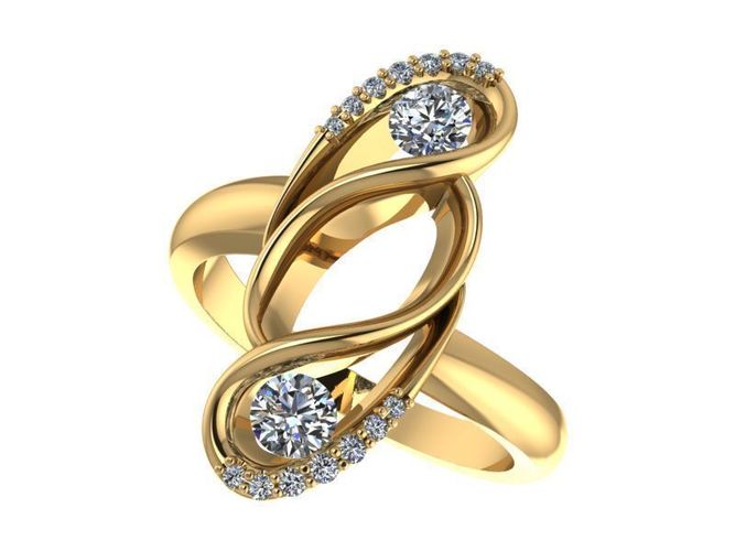 Fashion ring 3D print model