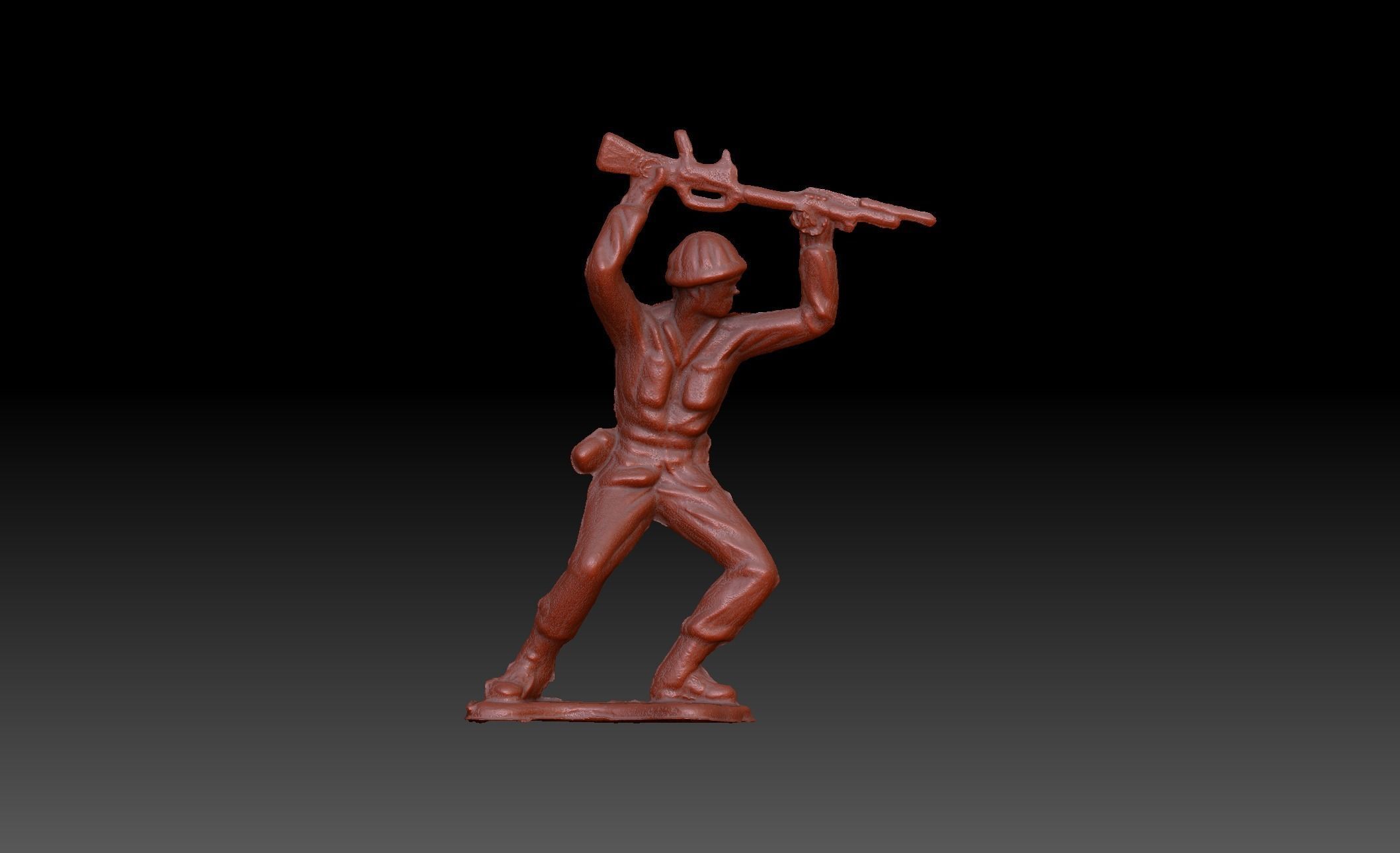 Green Army Man Bayonette 3D model 3D model_5