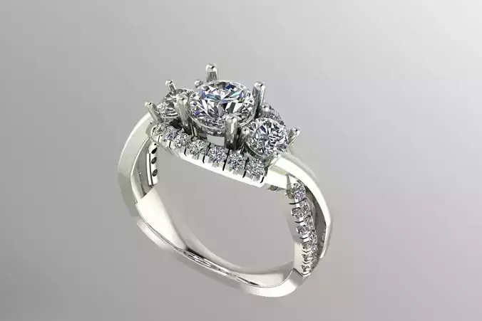 3 stone diamond ring