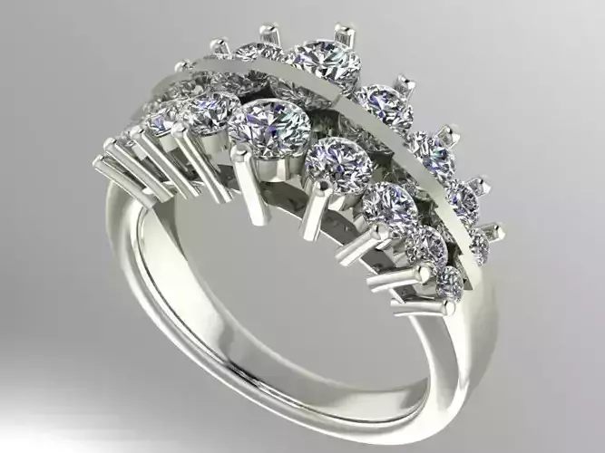 two row diamond ring