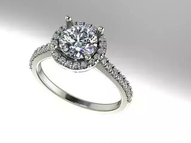 Halo engagement ring