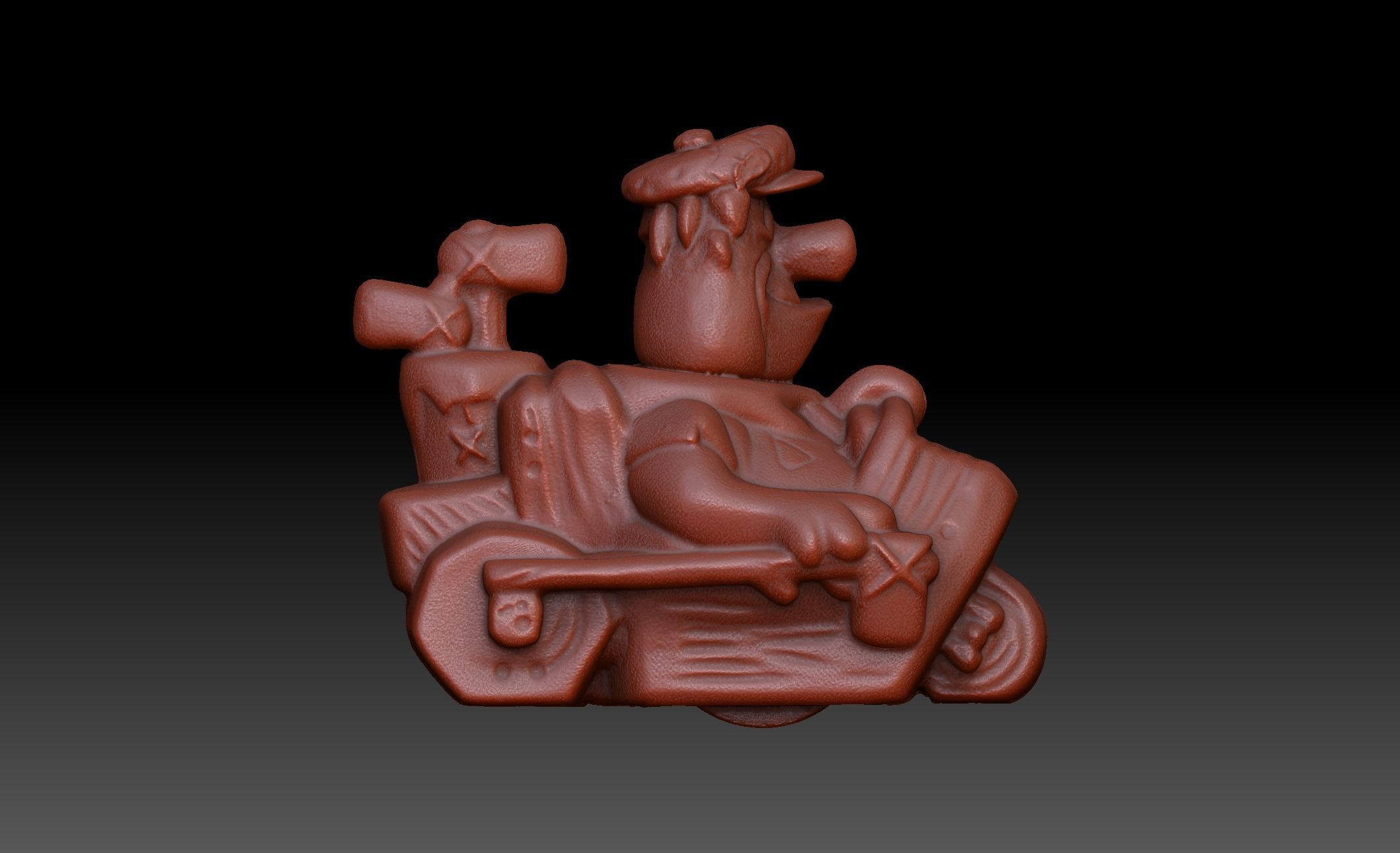 3D Fred Flintstone Toy model 3D model_8