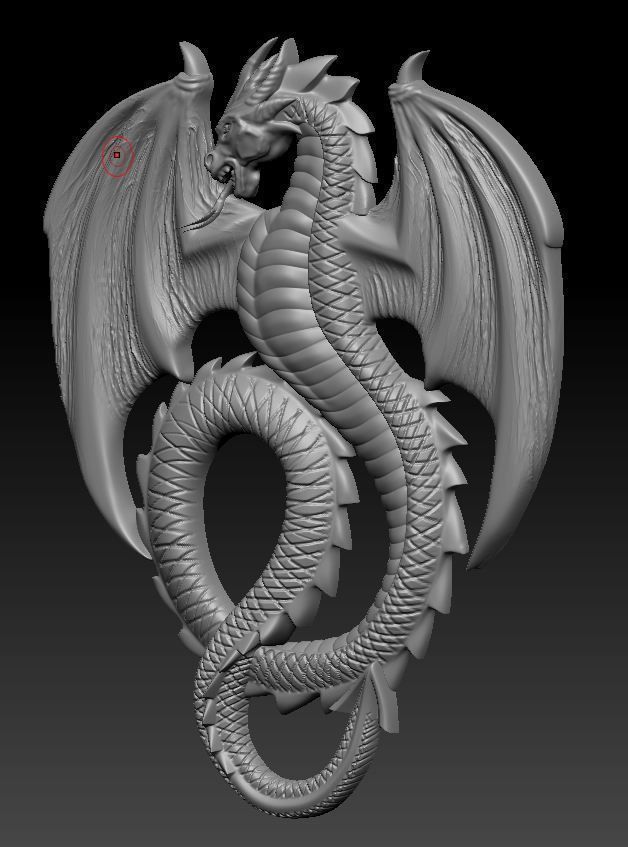 dragon three metal hooks 3D print model_4