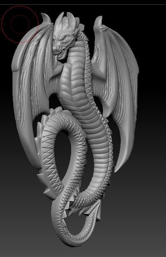 dragon three metal hooks 3D print model_1