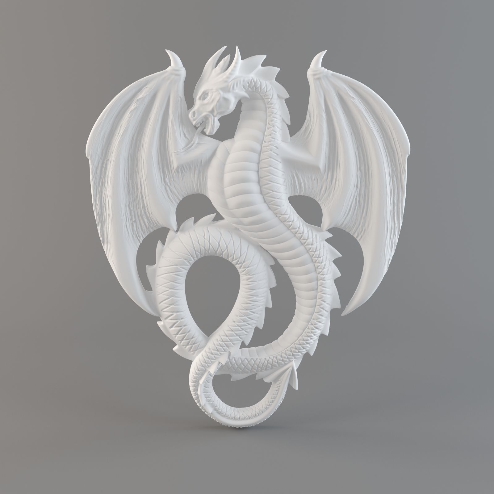dragon three metal hooks 3D print model_5