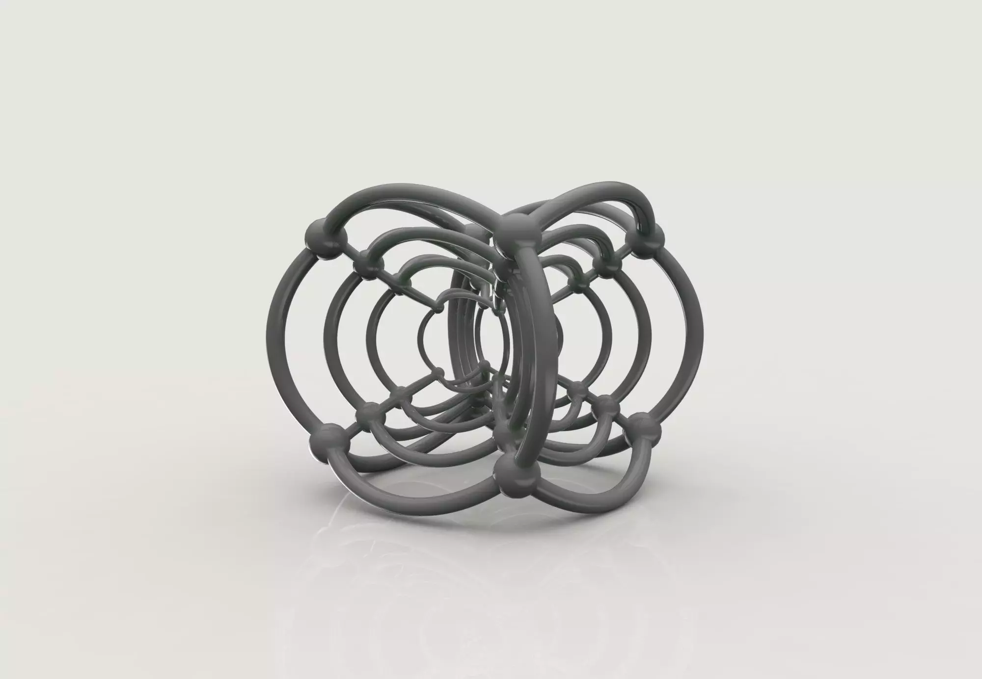 Tesseract spiral ring made of metal Free 3D print model_0