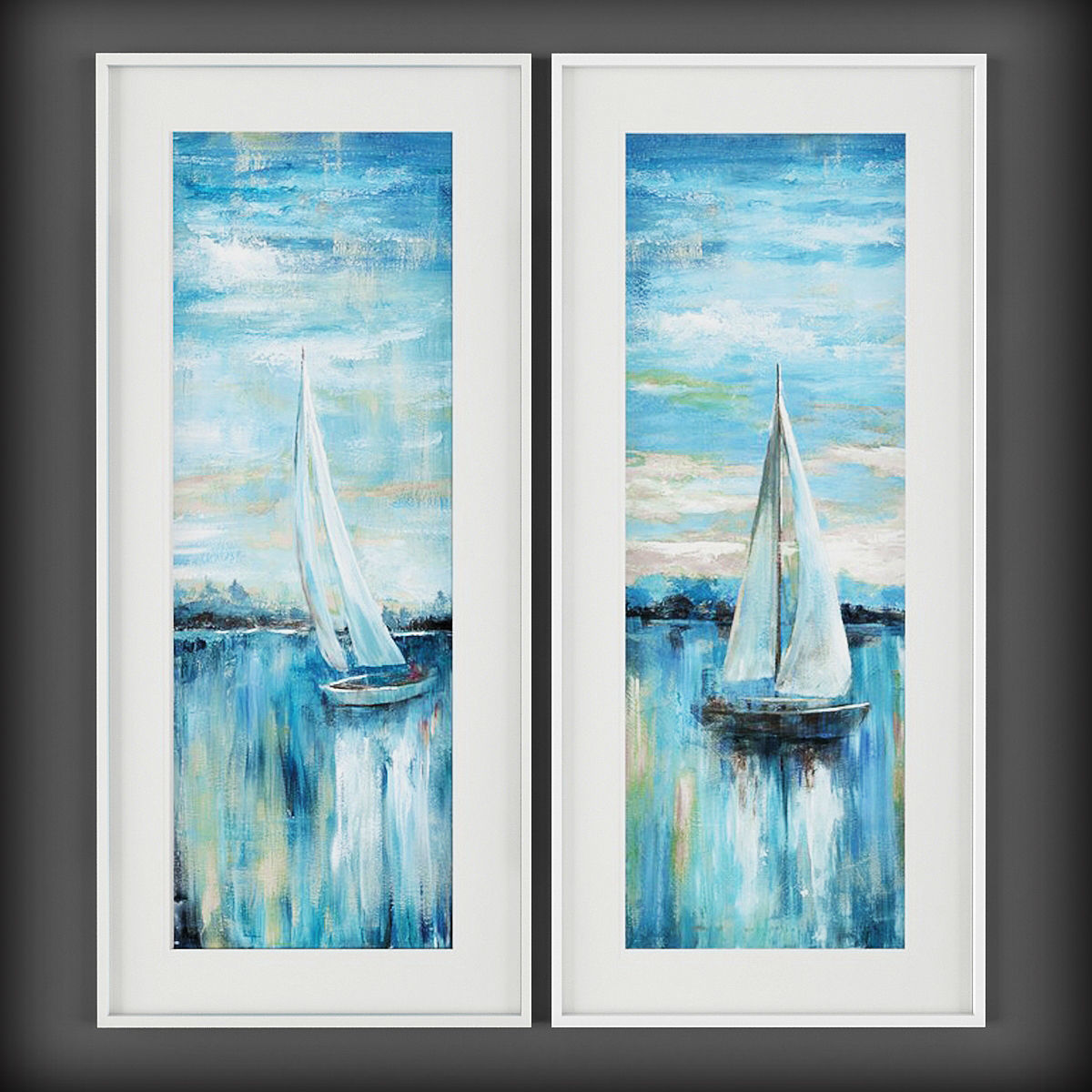 Picture Frames Low-poly 3D model_1