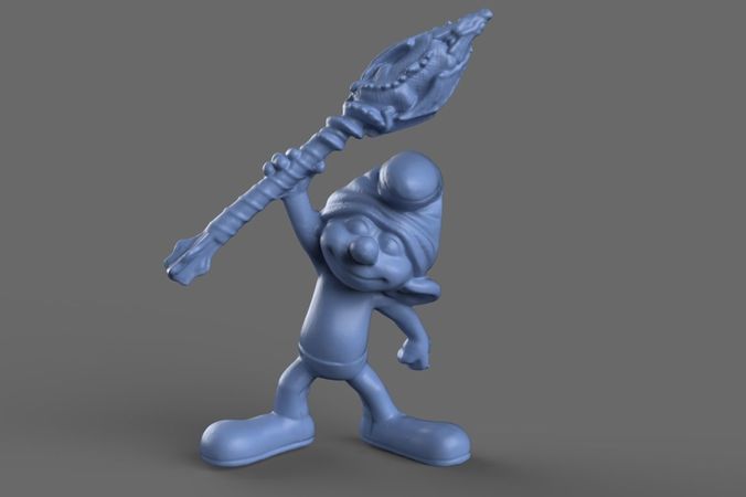 3D Clumsy Smurf Toy model 3D model
