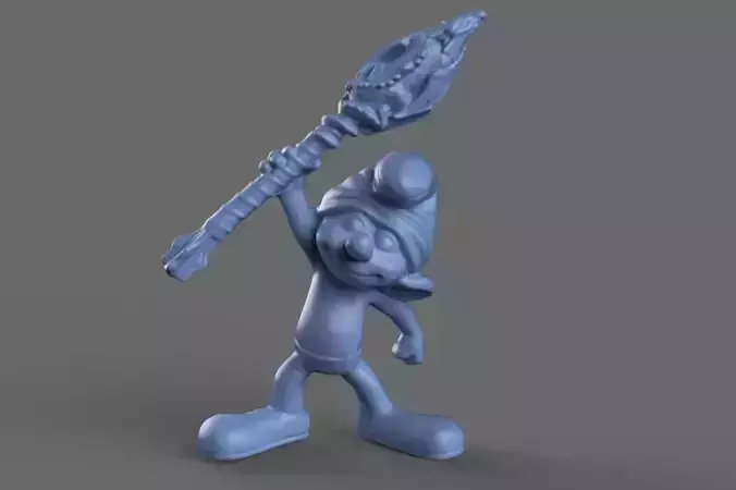 3D Clumsy Smurf Toy model 3D model