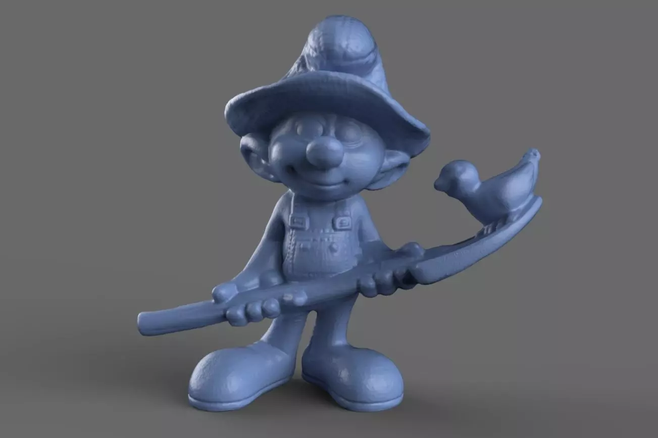 Farmer Smurf Toy 3D model 3D model_0