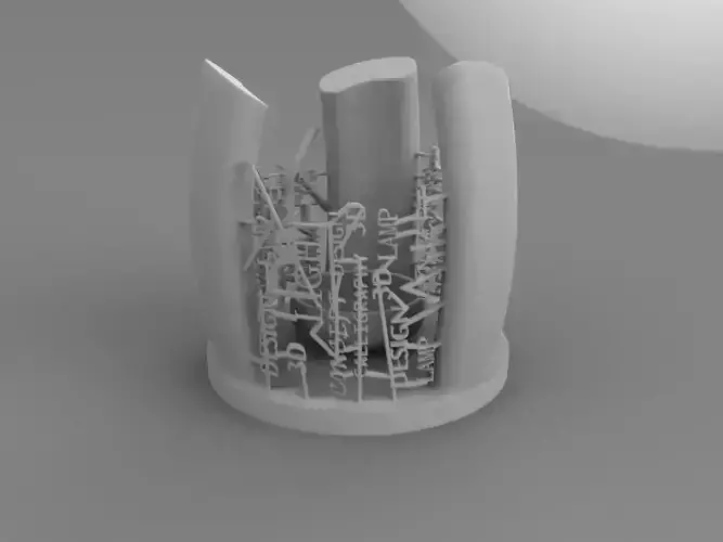 calligraphy Candle stand 3D print model