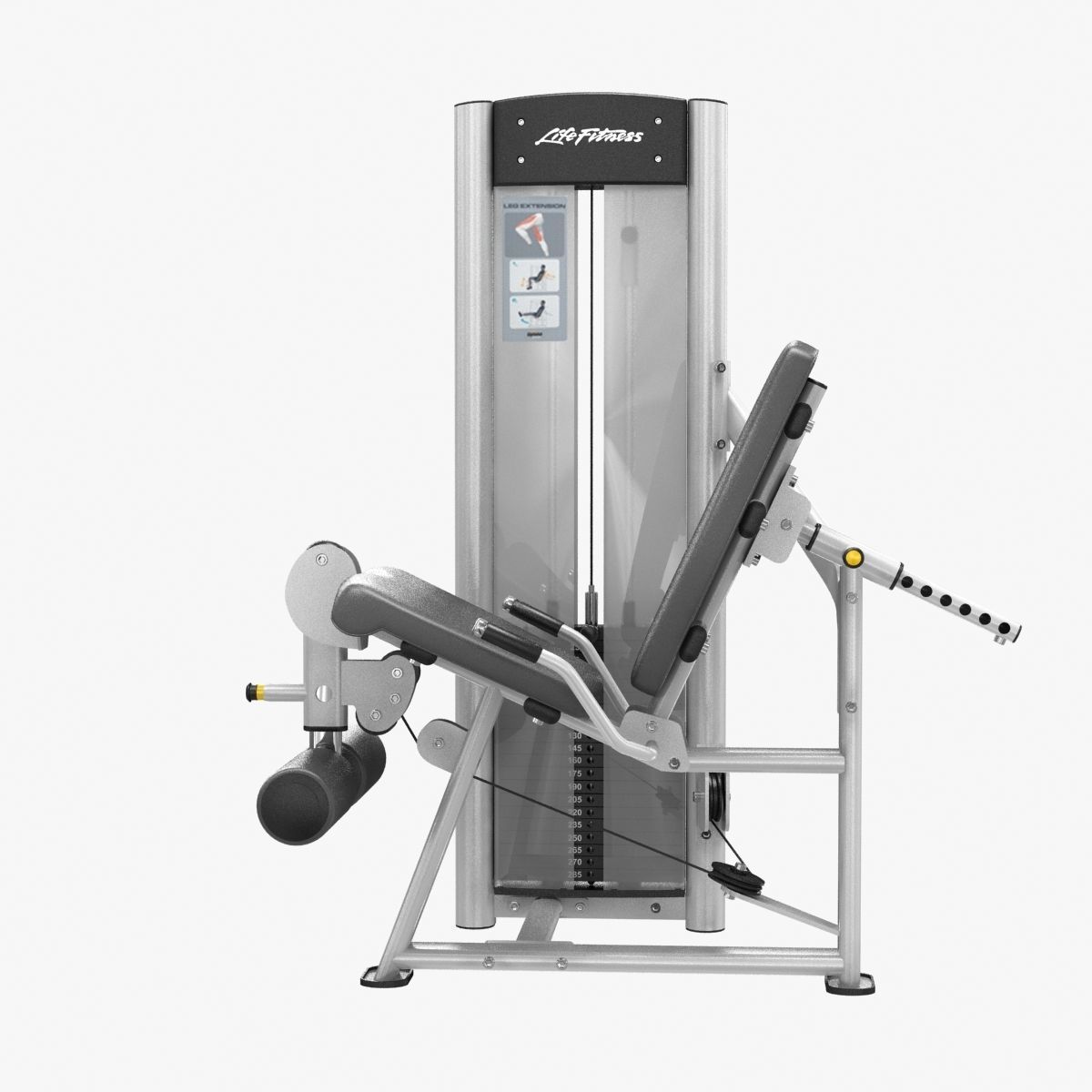 Life Fitness Optima Series Leg Exte 3D model_4