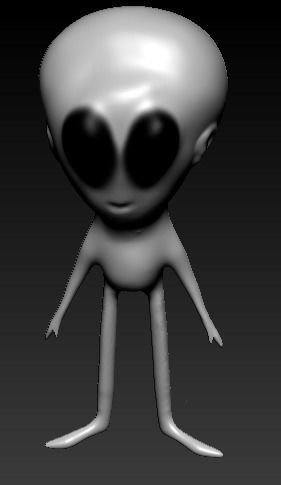 Fazai alien 3D model_2