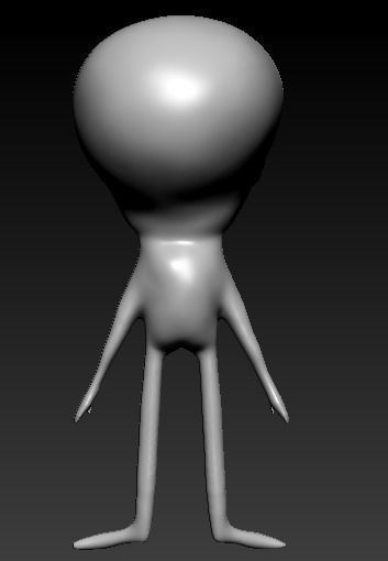 Fazai alien 3D model_1
