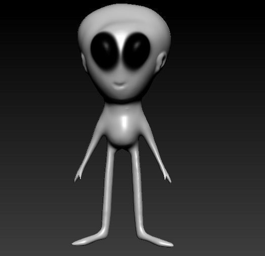 Fazai alien 3D model_3