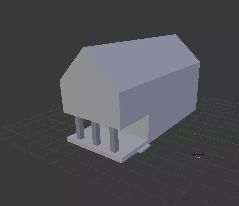 Simple House Free low-poly 3D model_0