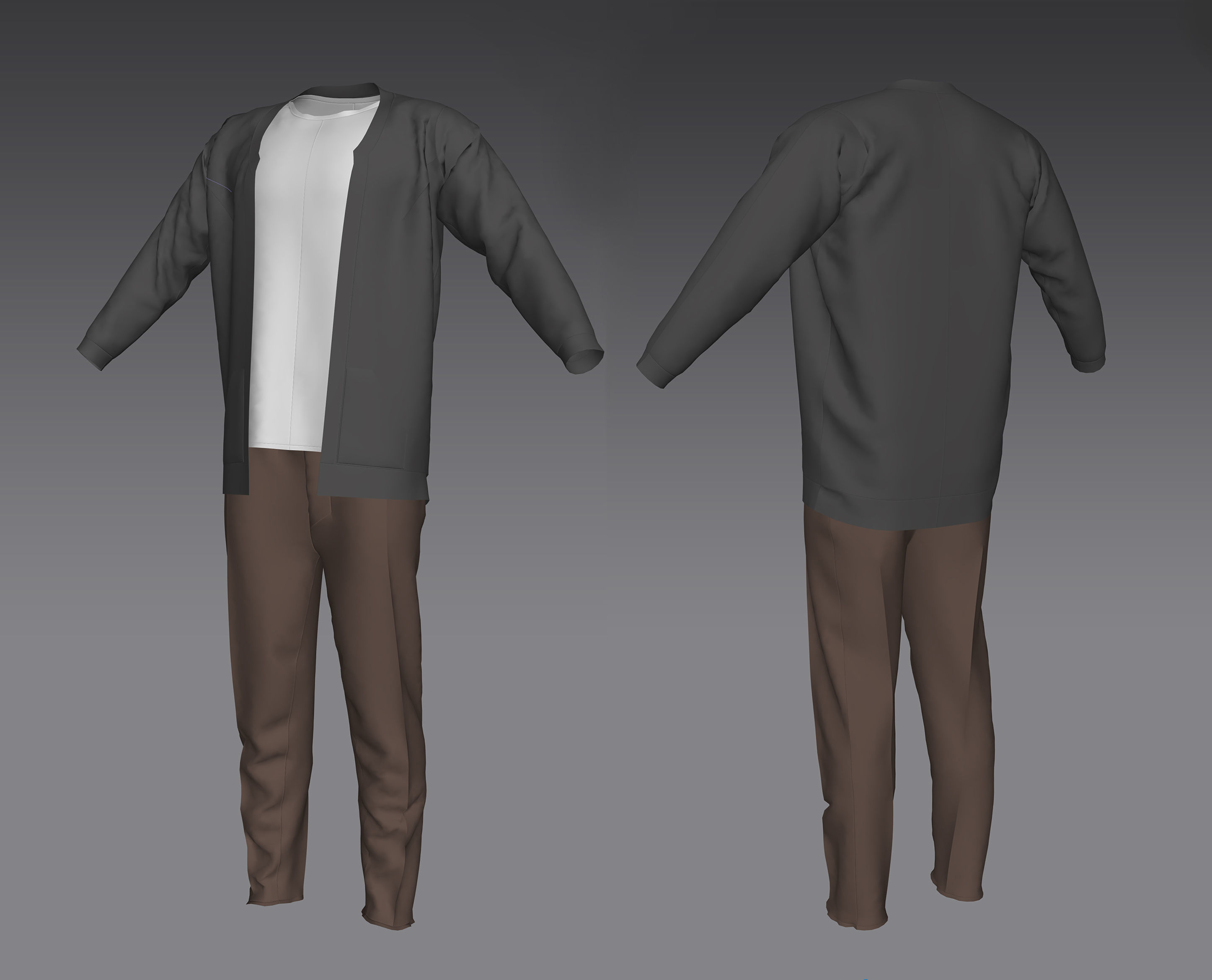 Cloth set for Marvelous Designer 3D model_2