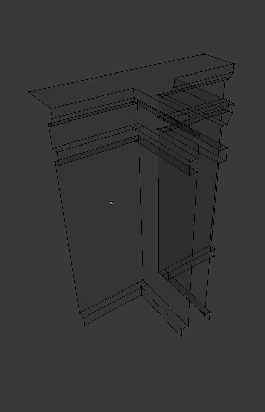 Low-Poly walls for procedurally generated dungeons Low-poly 3D model_3