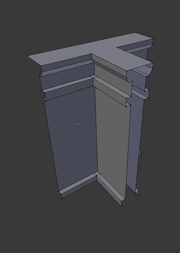 Low-Poly walls for procedurally generated dungeons Low-poly 3D model_2