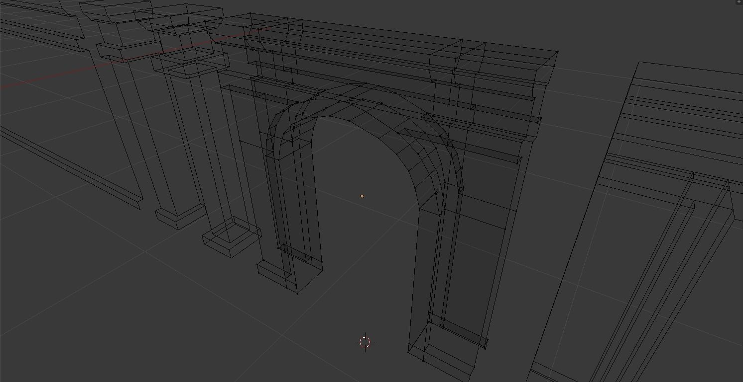 Low-Poly walls for procedurally generated dungeons Low-poly 3D model_4