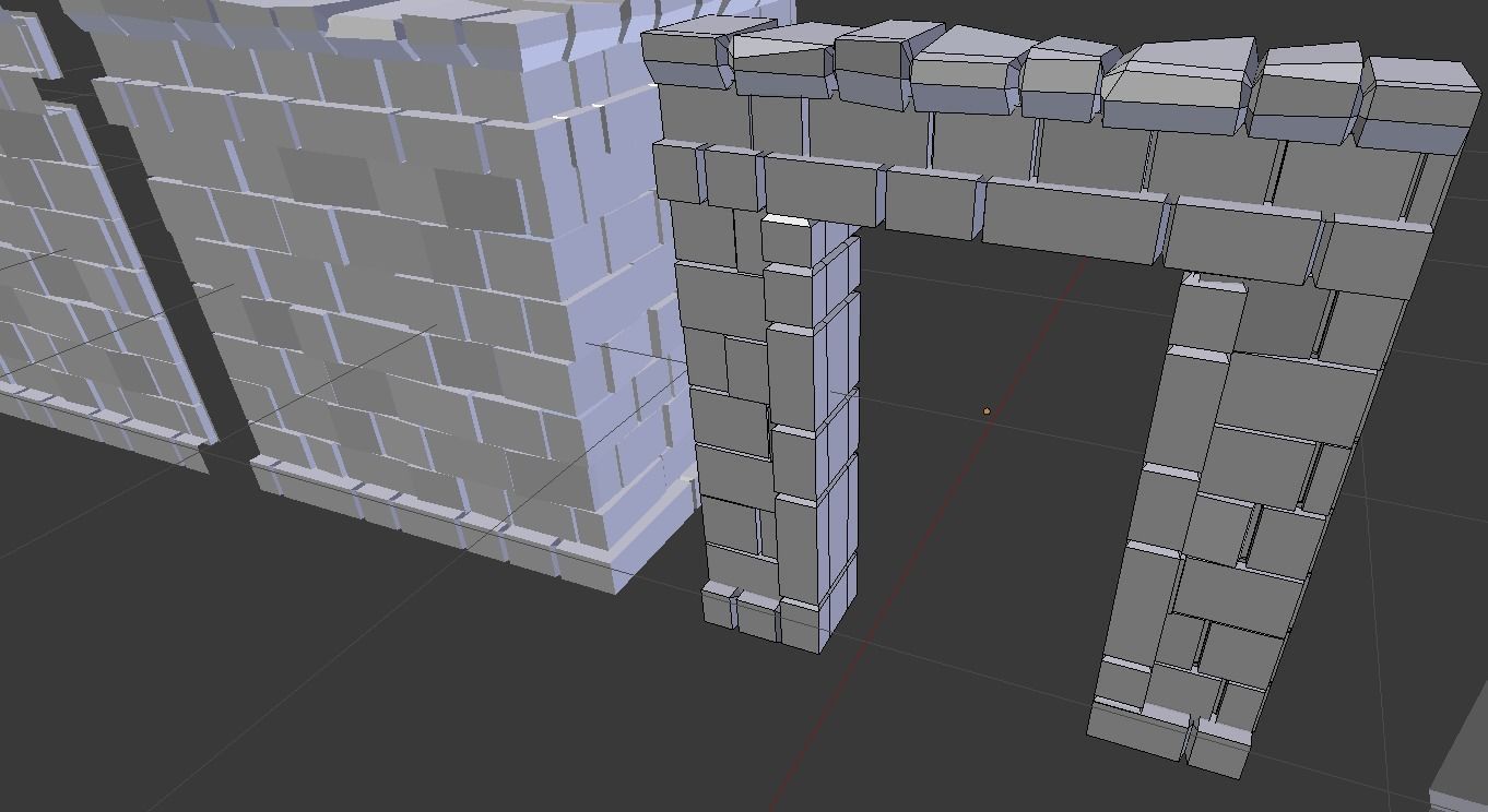 Walls for procedurally generated dungeons 3D model_2