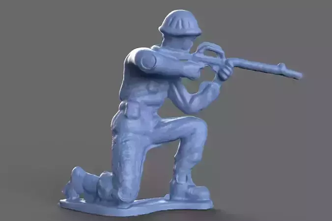 Green Army Men Crouch M16