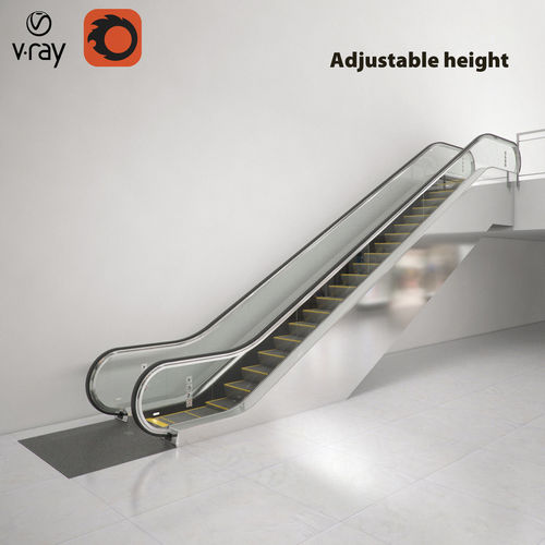Escalator KONE TransitMaster 140 modular 3D model