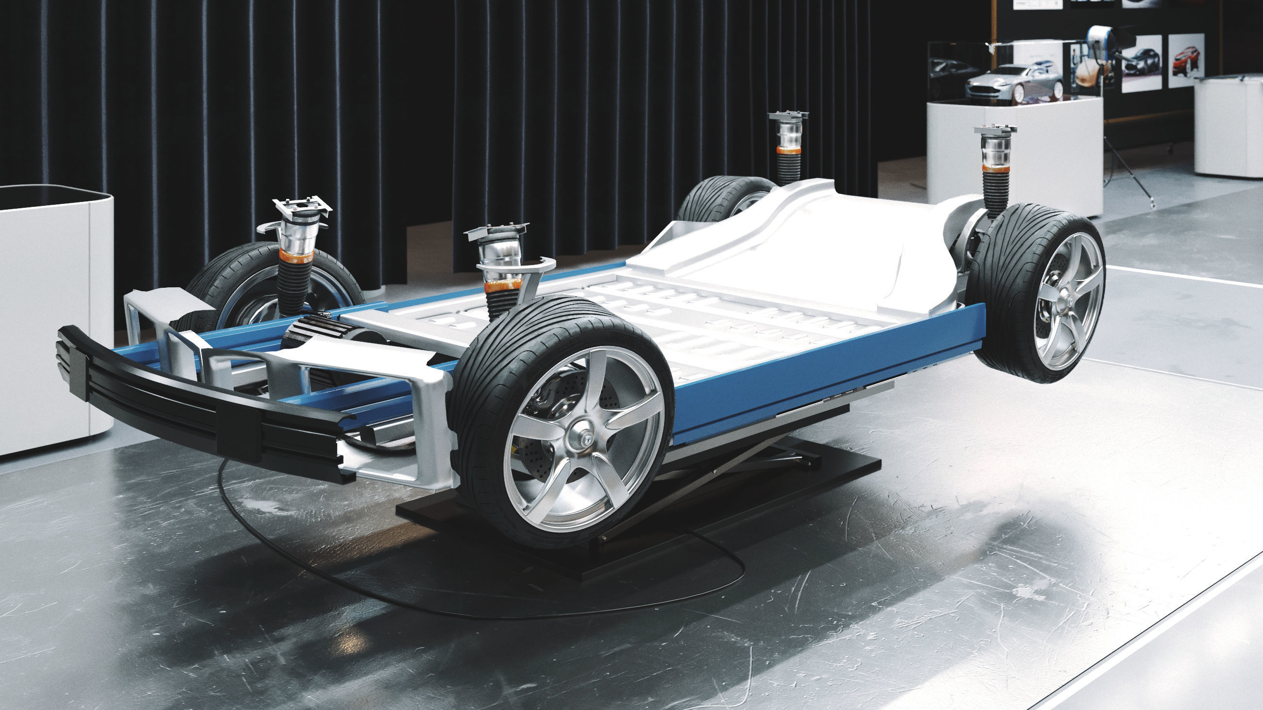 Car design scene 3D model_5