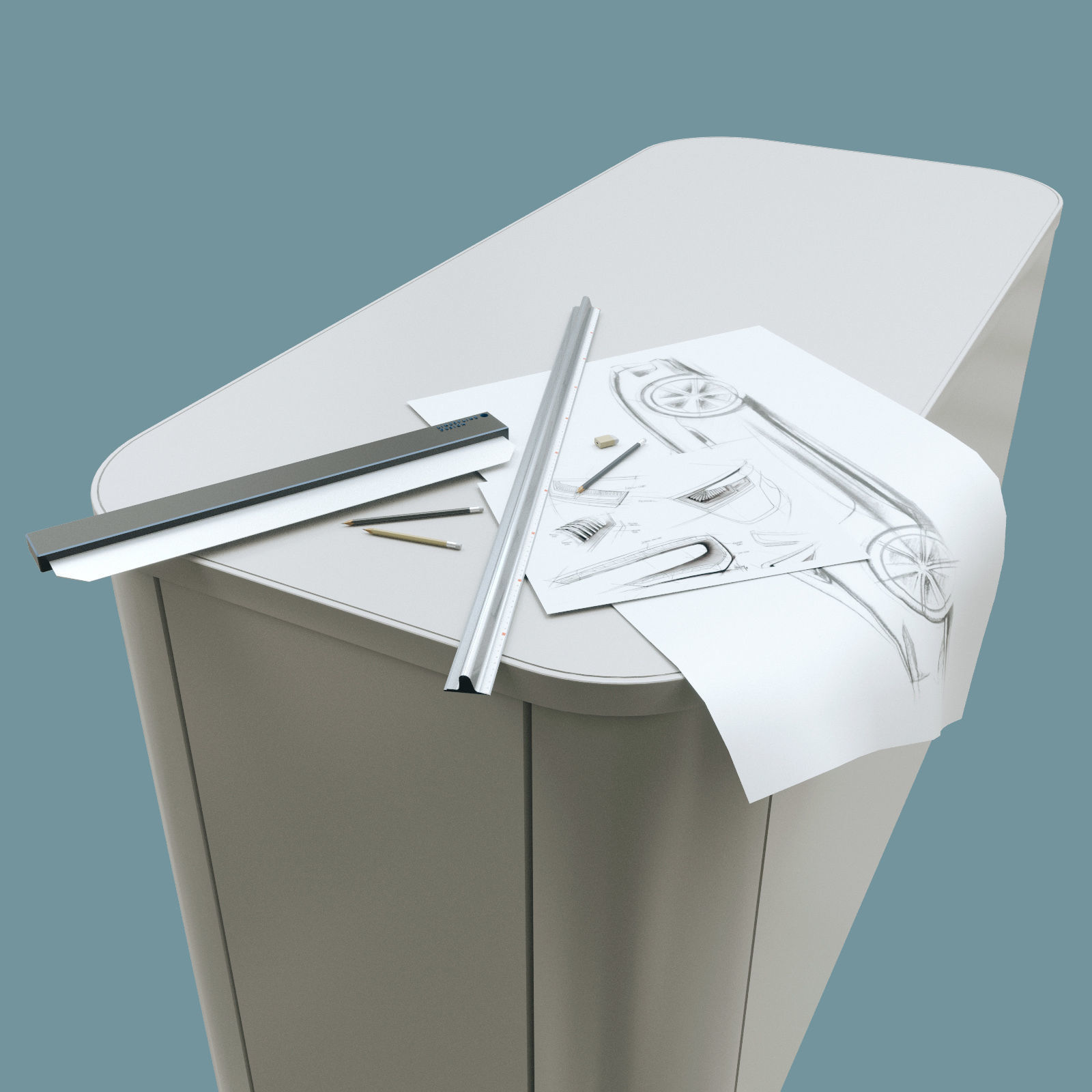 Car design scene 3D model_19