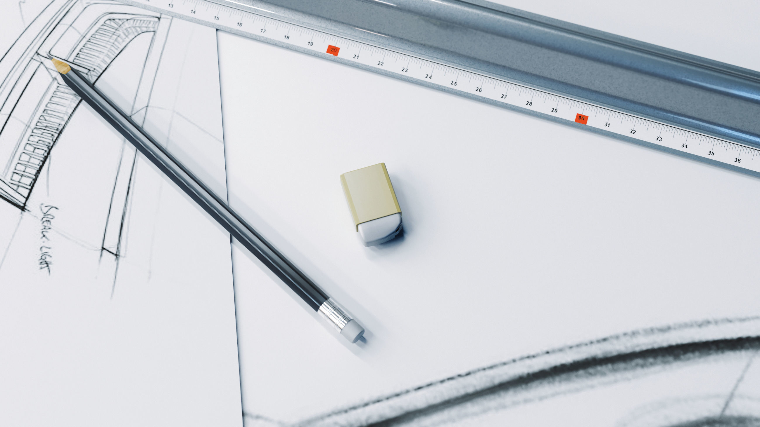 Car design scene 3D model_9