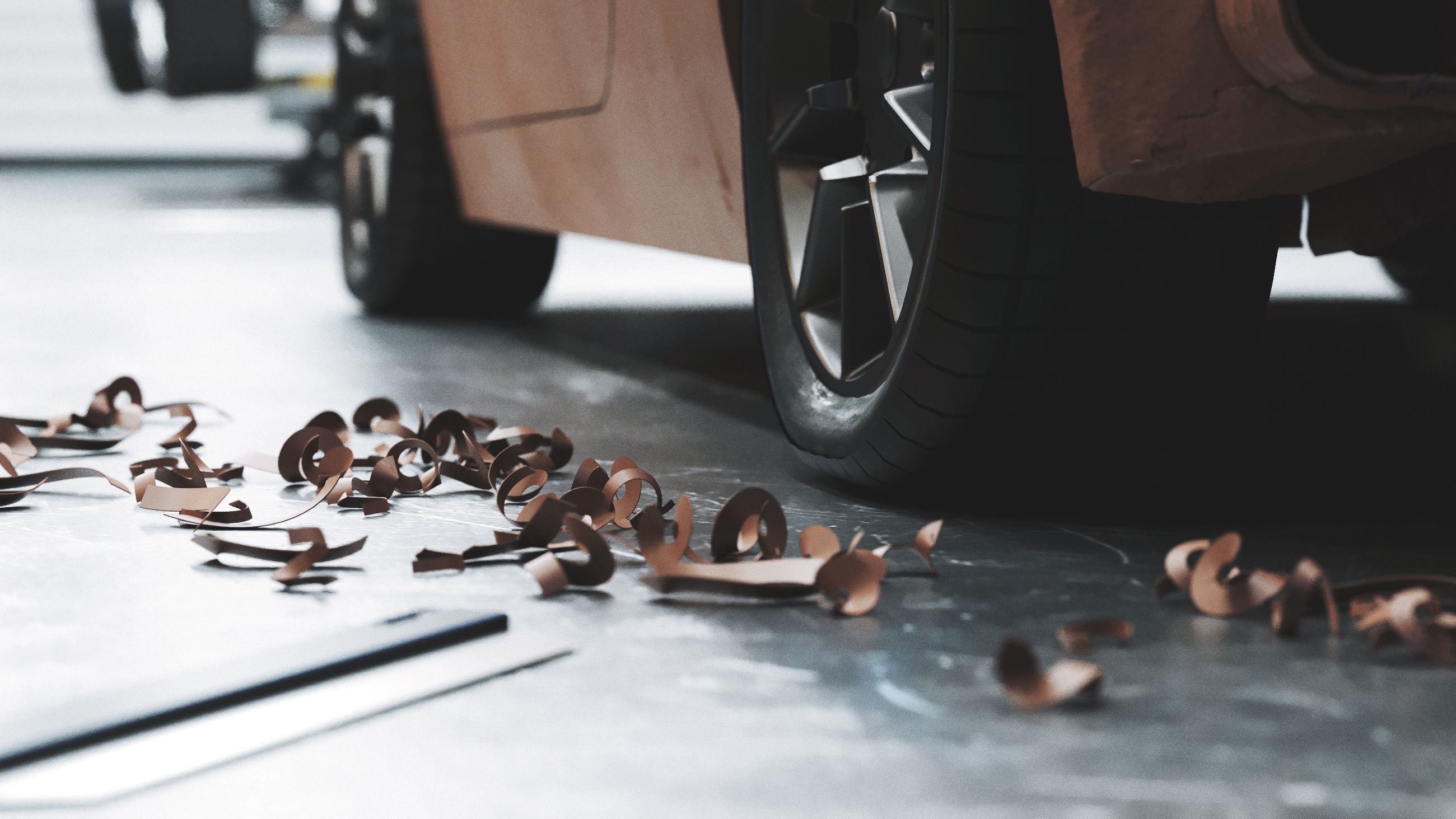 Car design scene 3D model_3