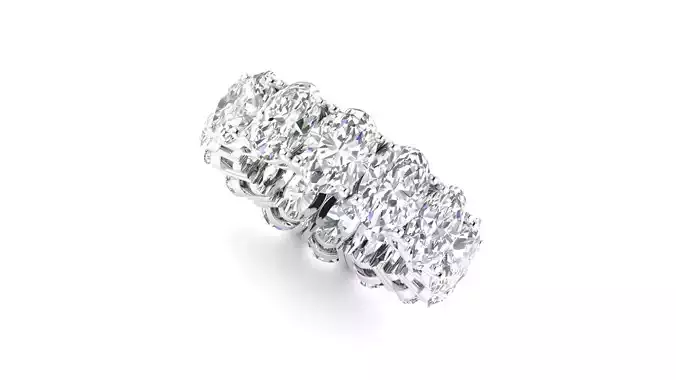 Engauge Wide band ring size 53 Oval stones or Diamond