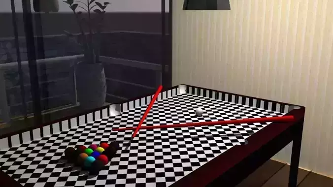 billiard pool table 3D model