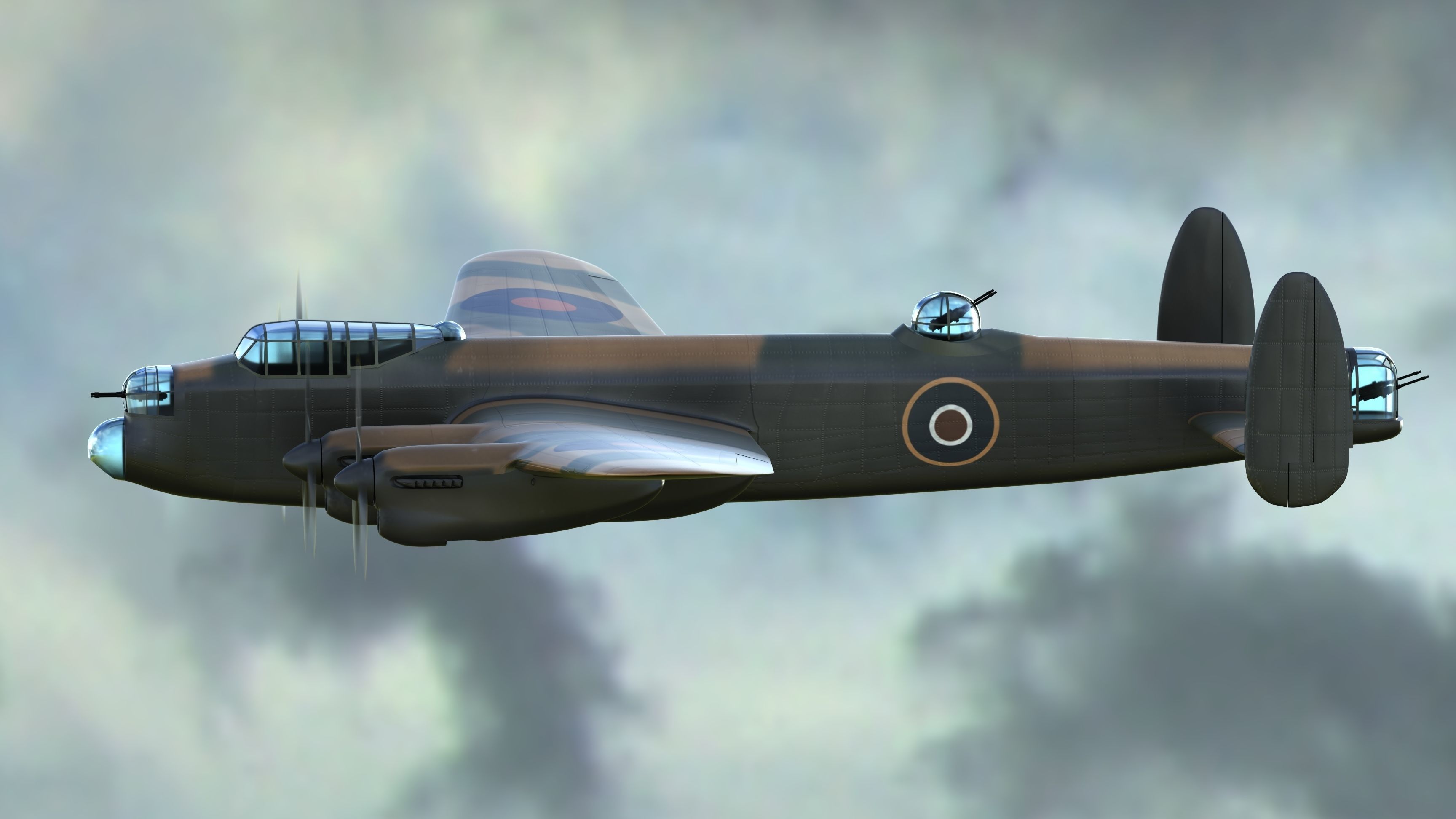 Simple Avro Lancaster 3D model_1