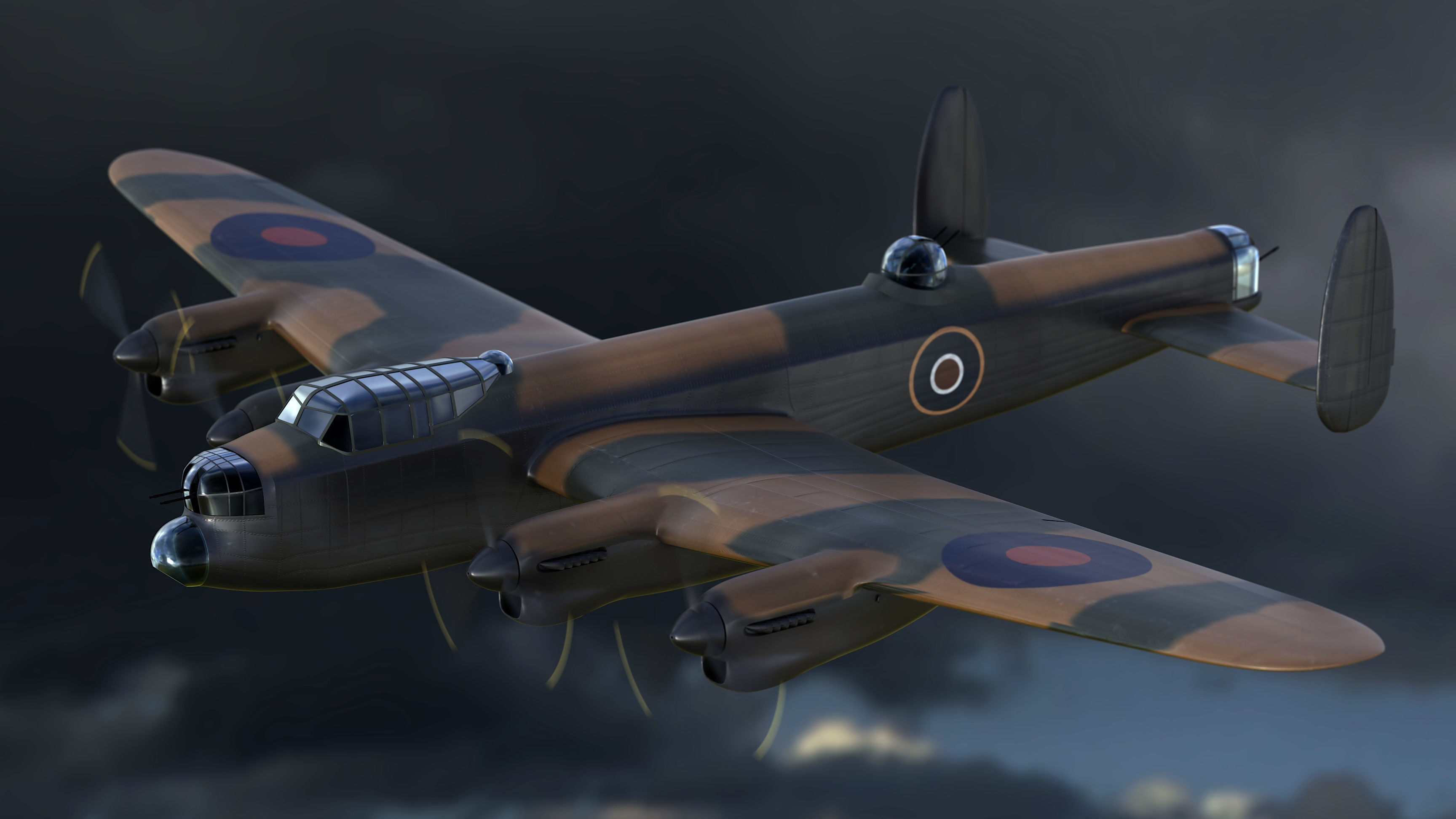 Simple Avro Lancaster 3D model_4