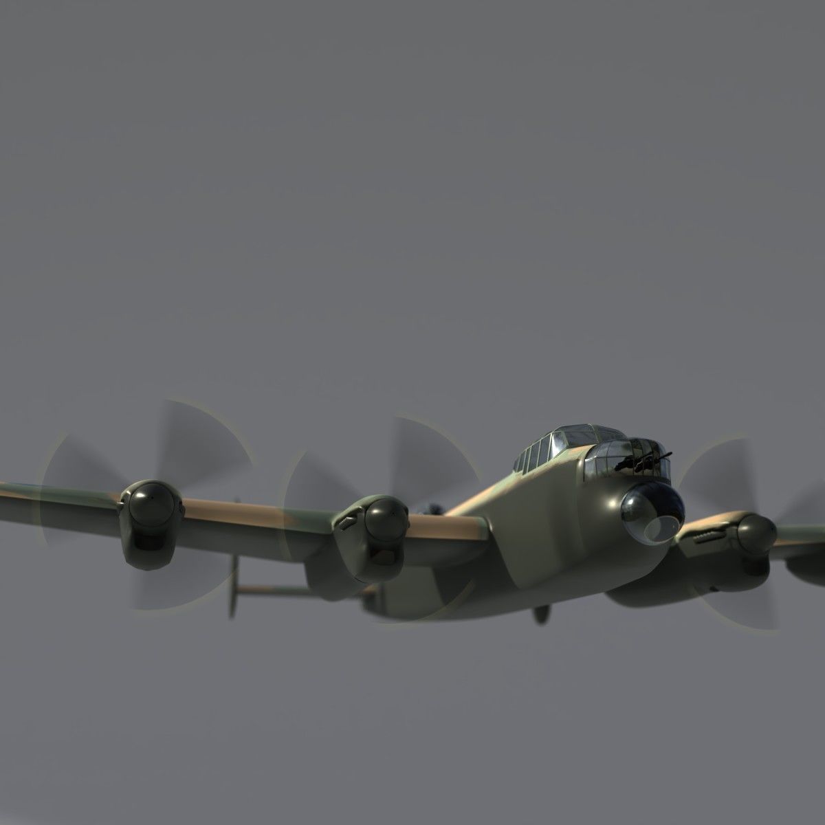 Simple Avro Lancaster 3D model_5