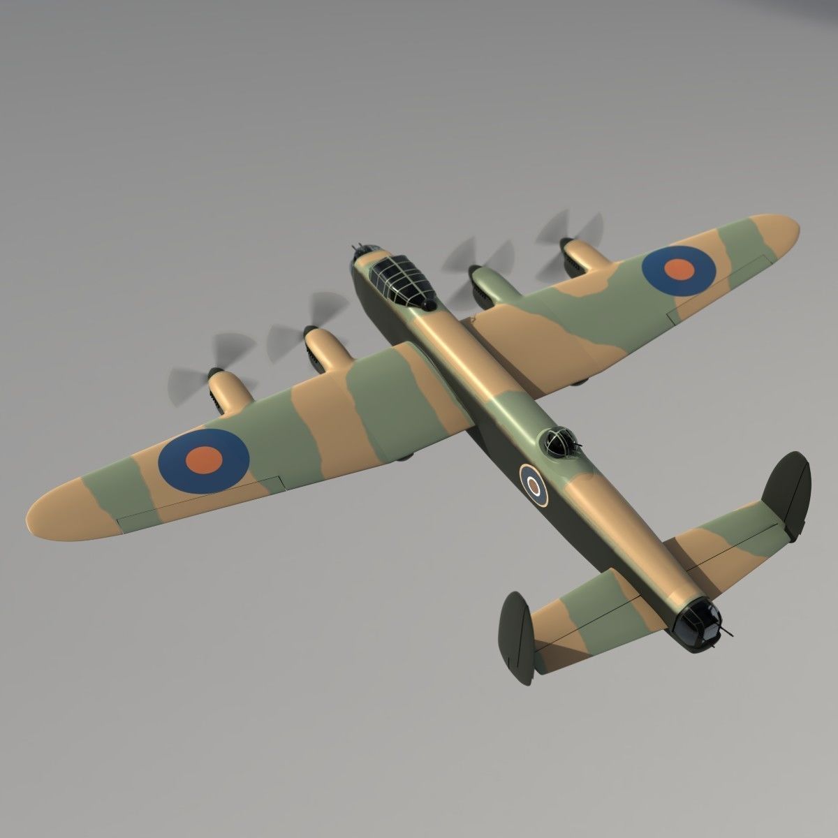 Simple Avro Lancaster 3D model_7