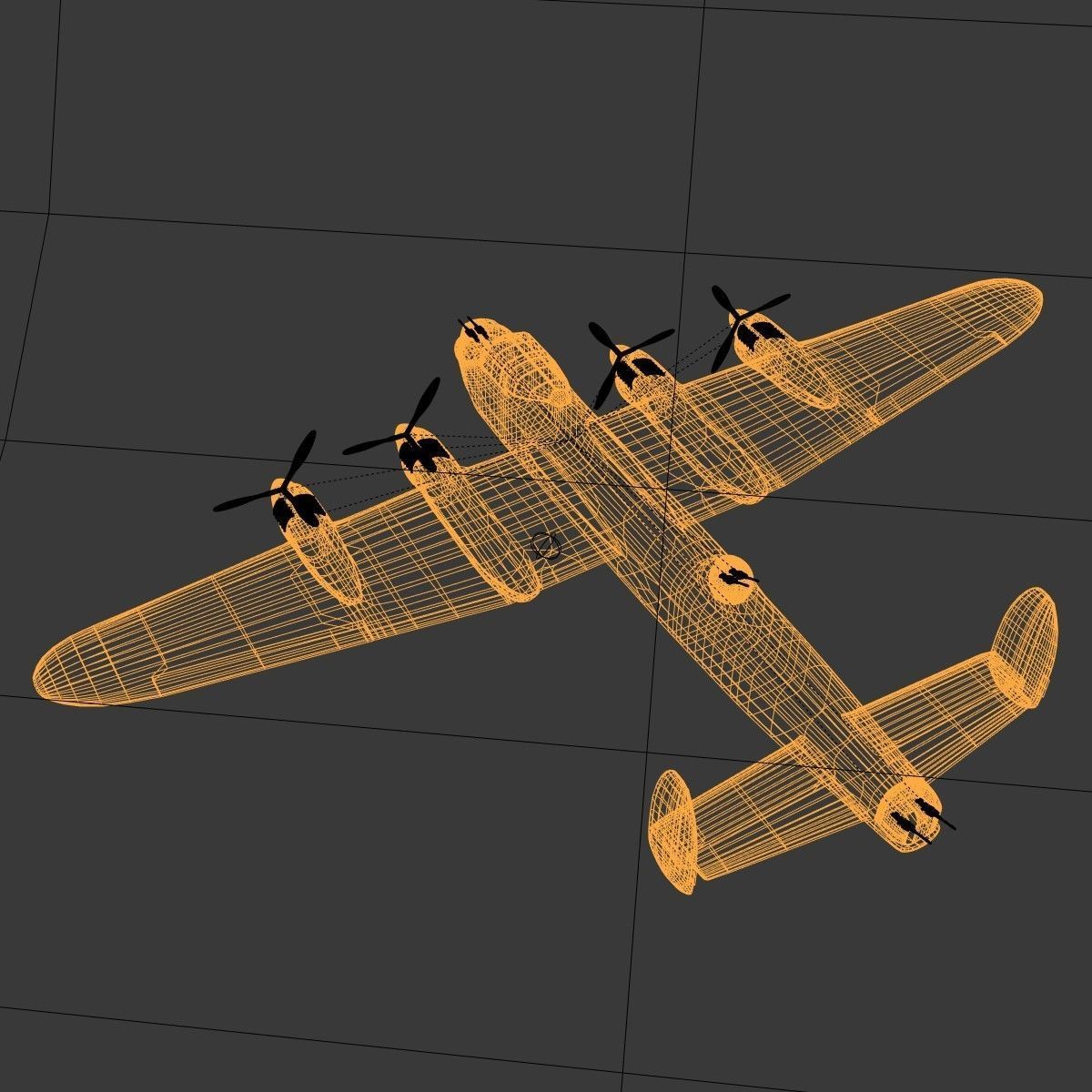 Simple Avro Lancaster 3D model_8