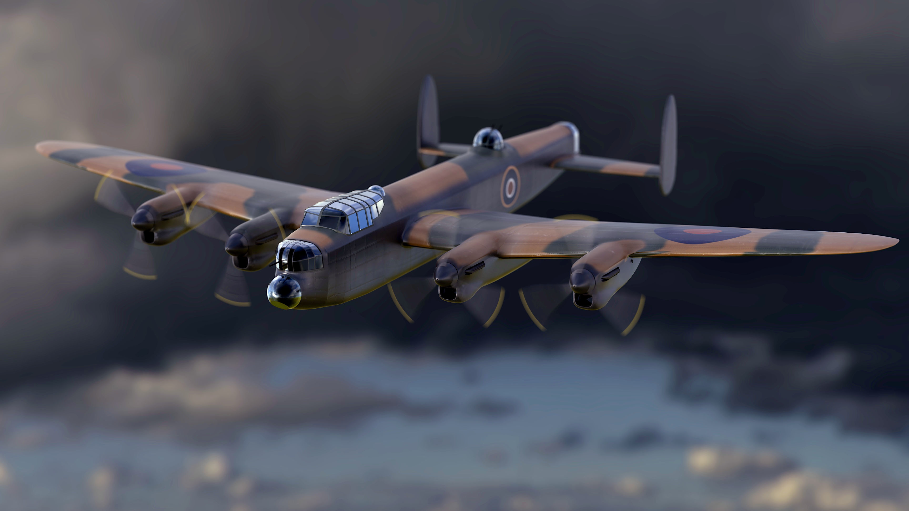 Simple Avro Lancaster 3D model_2
