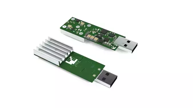 2-Pac Compac USB Stick Bitcoin Miner Low-poly 3D model