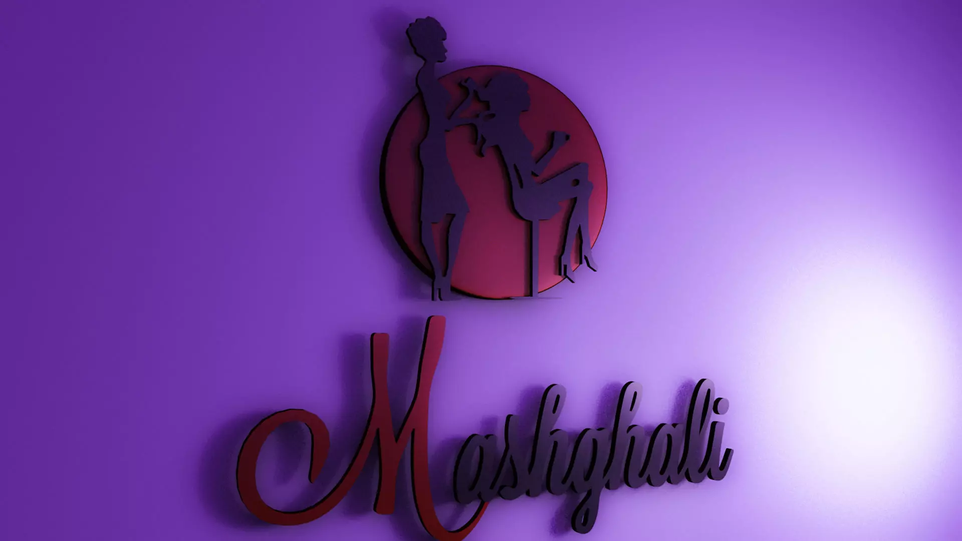 masghali 3D logo 3D print model_0