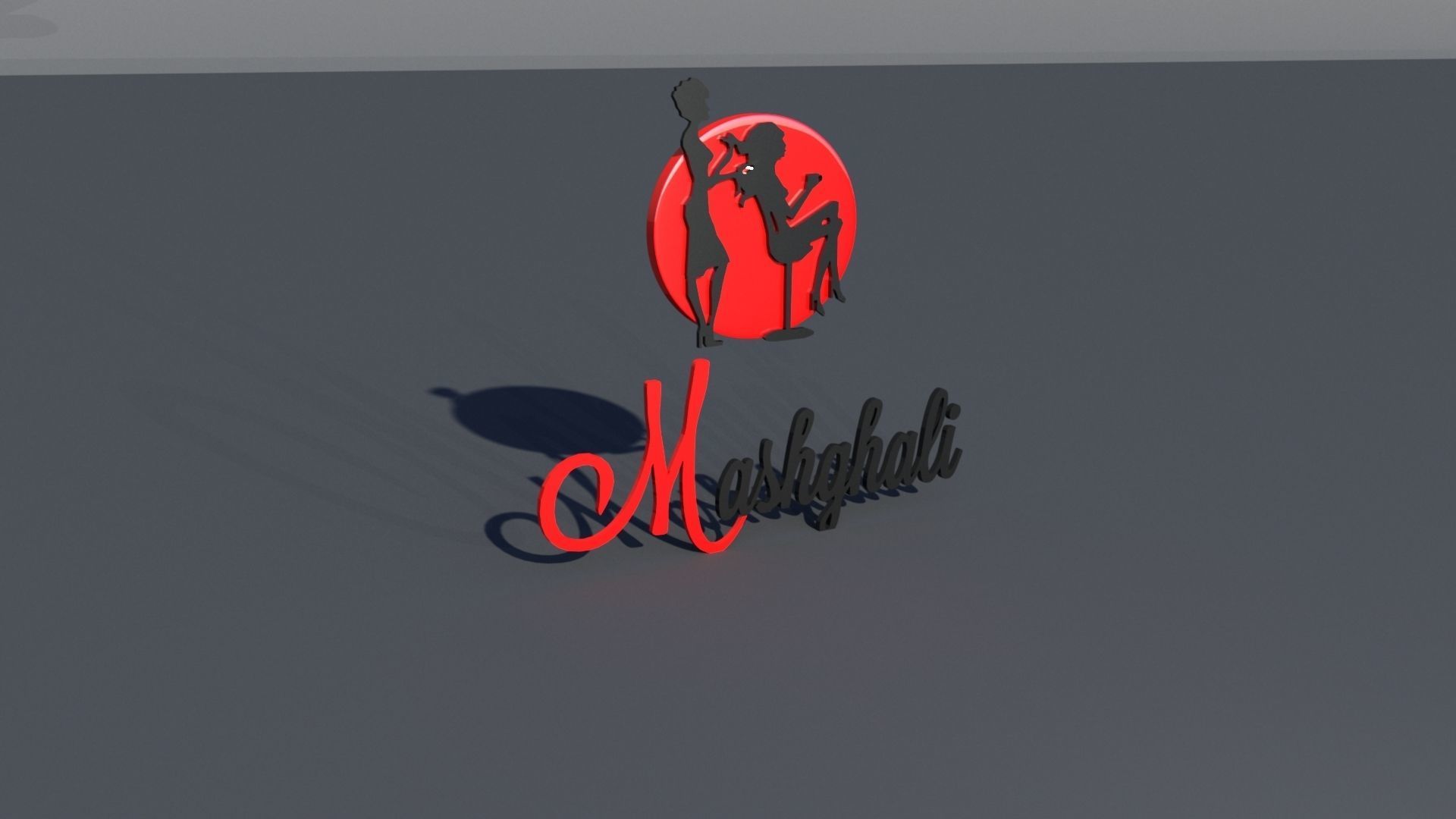 masghali 3D logo 3D print model_2