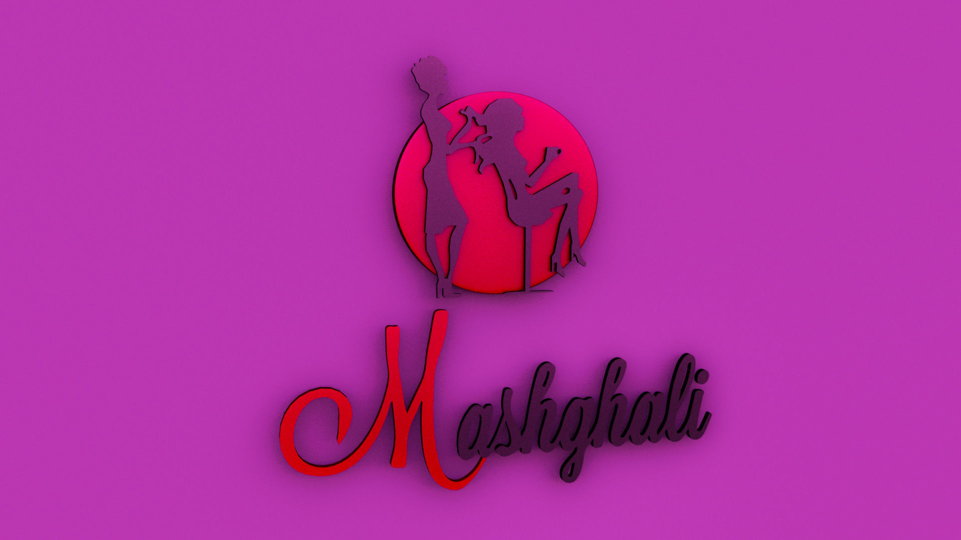 masghali 3D logo 3D print model_1