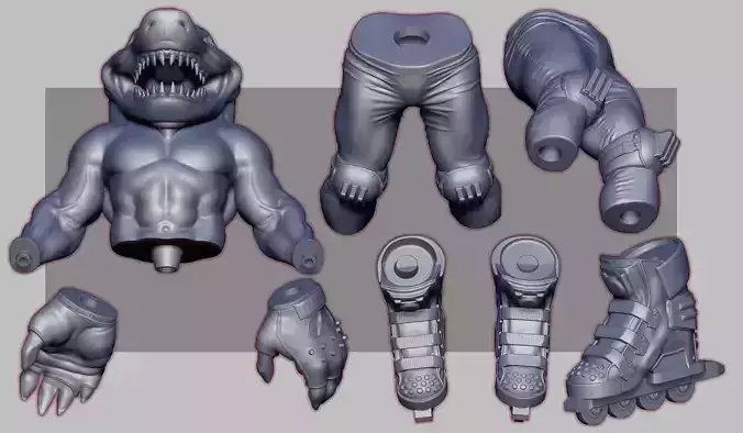 Urban Roller Blading Sea Predator 3D print model