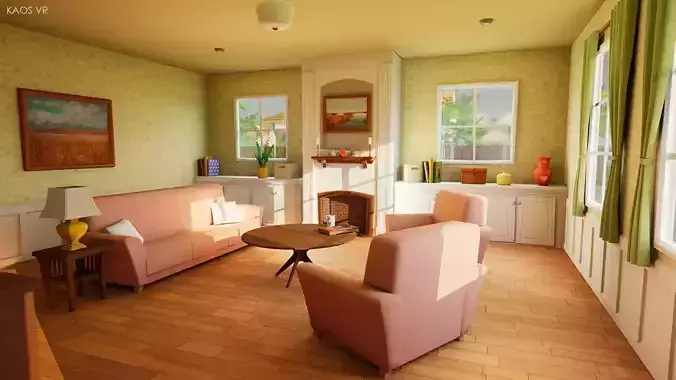 Cartoon House Vol1 - UE4 file only Low-poly 3D model