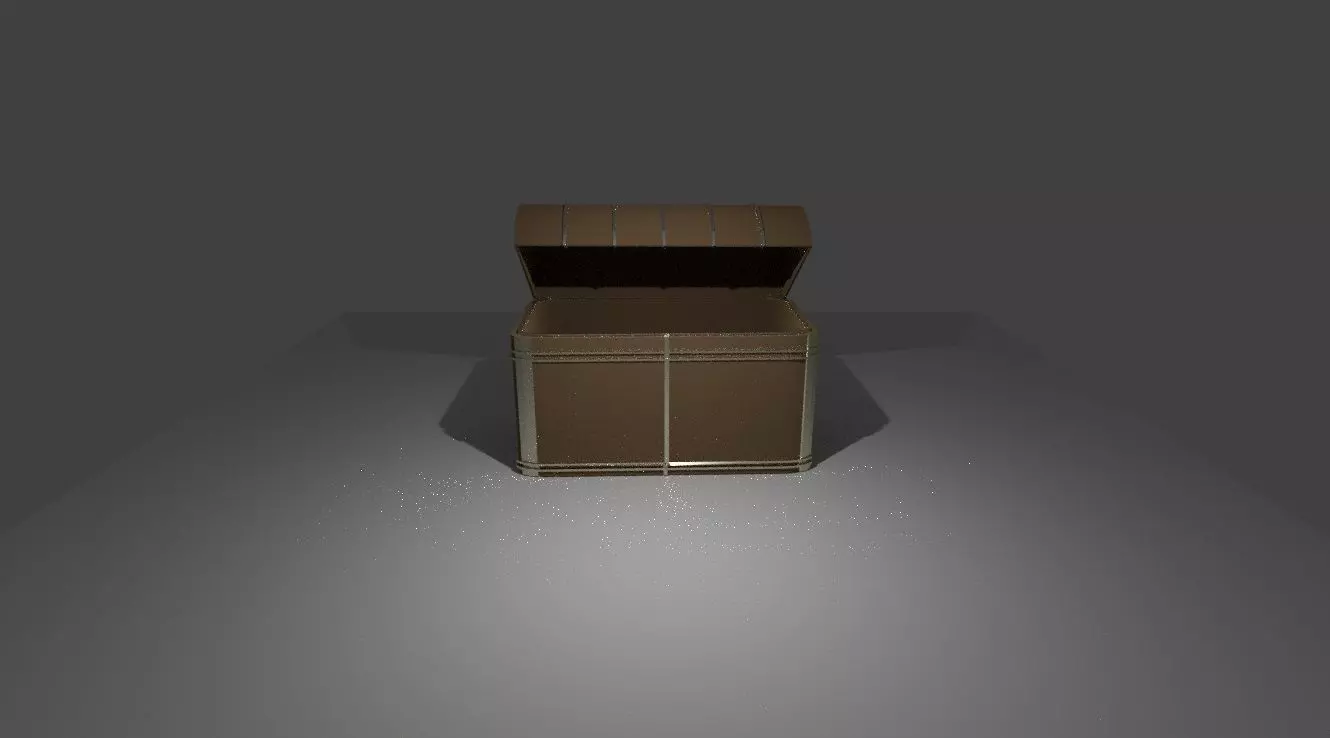 old wooden pirate chest Free low-poly 3D model