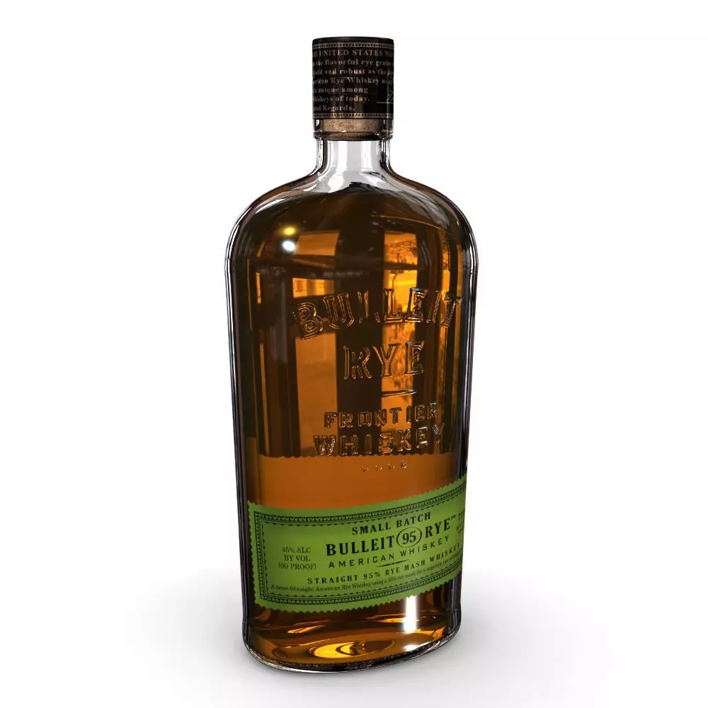 Bulleit Rye 75cl Bottle 3D model_0