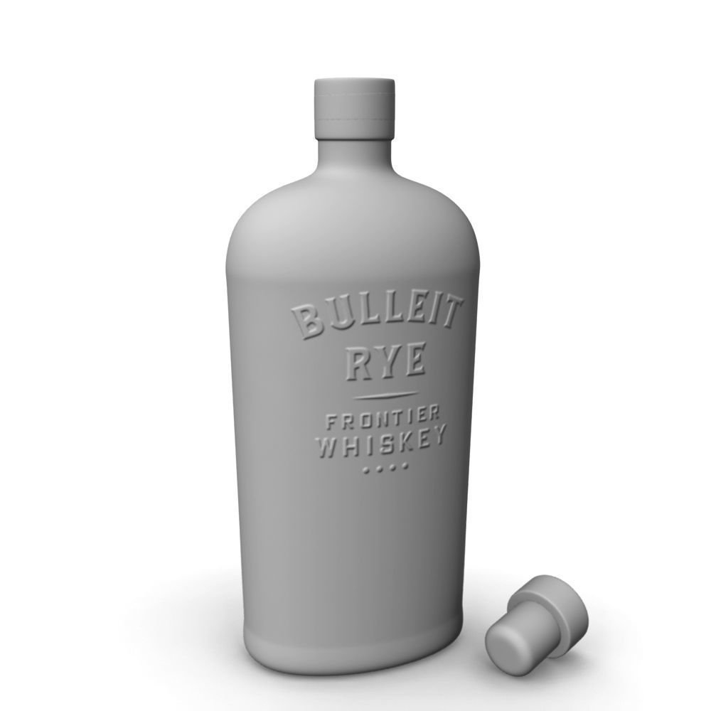 Bulleit Rye 75cl Bottle 3D model_14